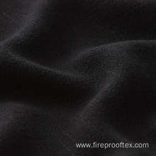 Fireproof Black Soft Viscose Linen Fabric